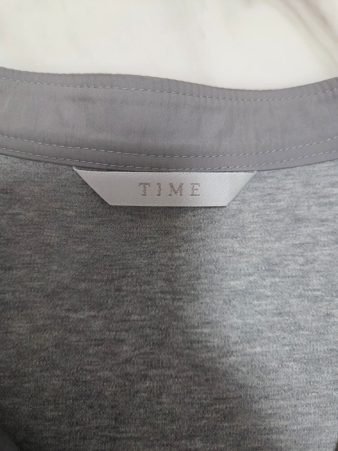 타임옴므 헨리넥 배색 하프 셔츠 상품이미지6