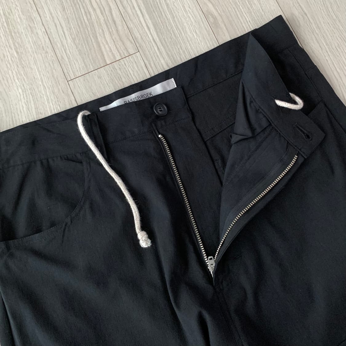 베이시스브룩 레이온 블랙 팬츠 basisbroek 상품이미지3