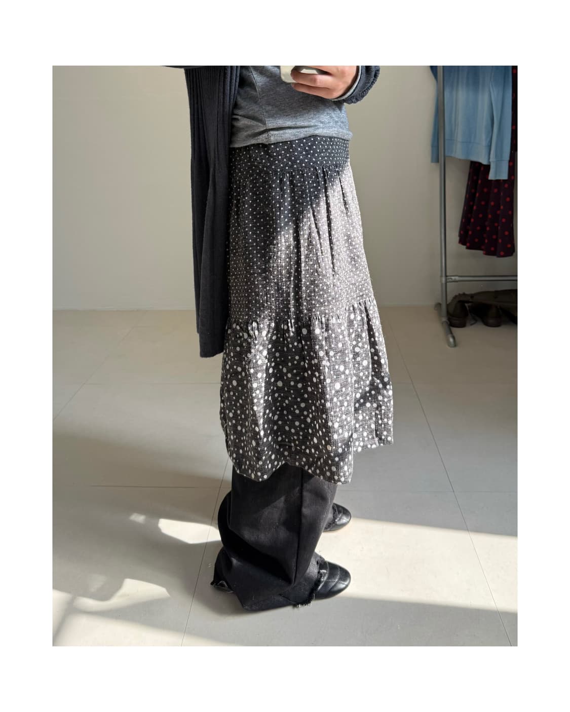 빈티지 도트 스커트 상품이미지2