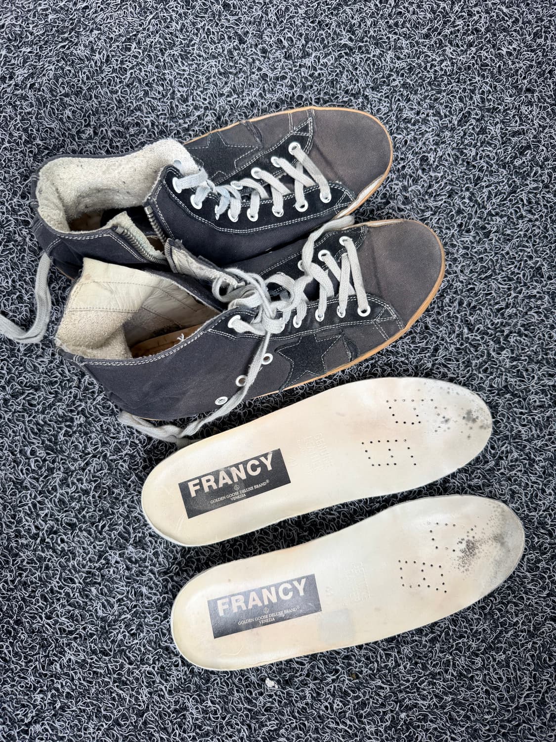 골든구스 프란시 블랙 캔버스 하이탑 상품이미지2