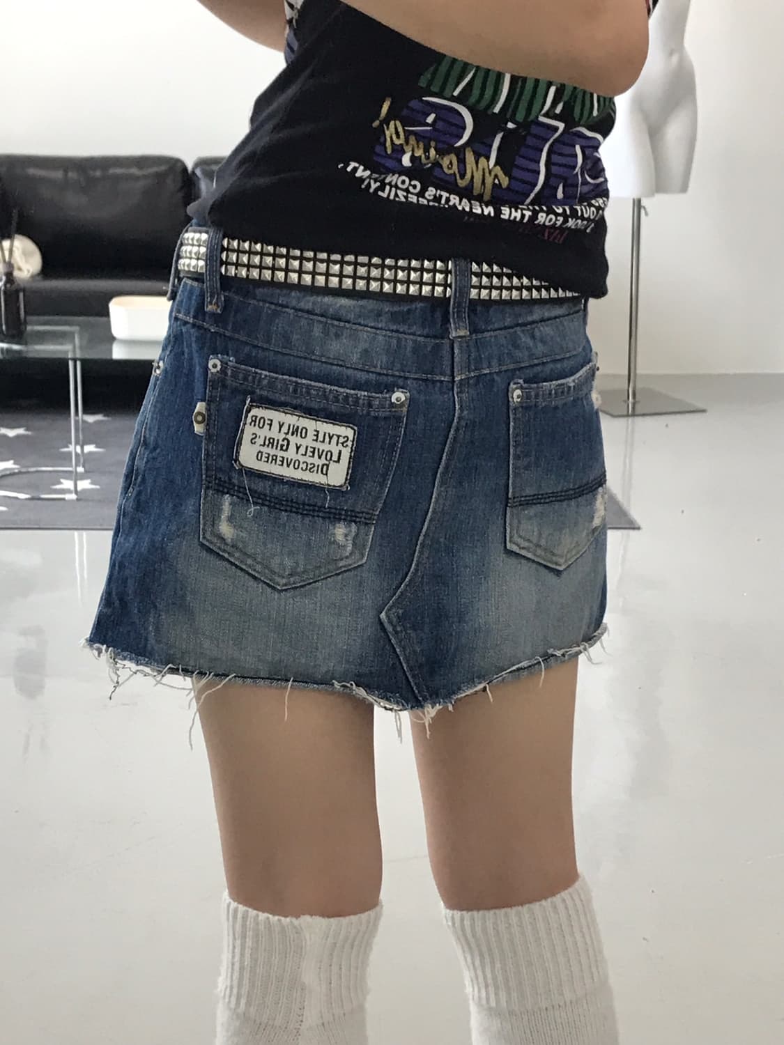  Jpn kitsch denim mini skirts 상품이미지3