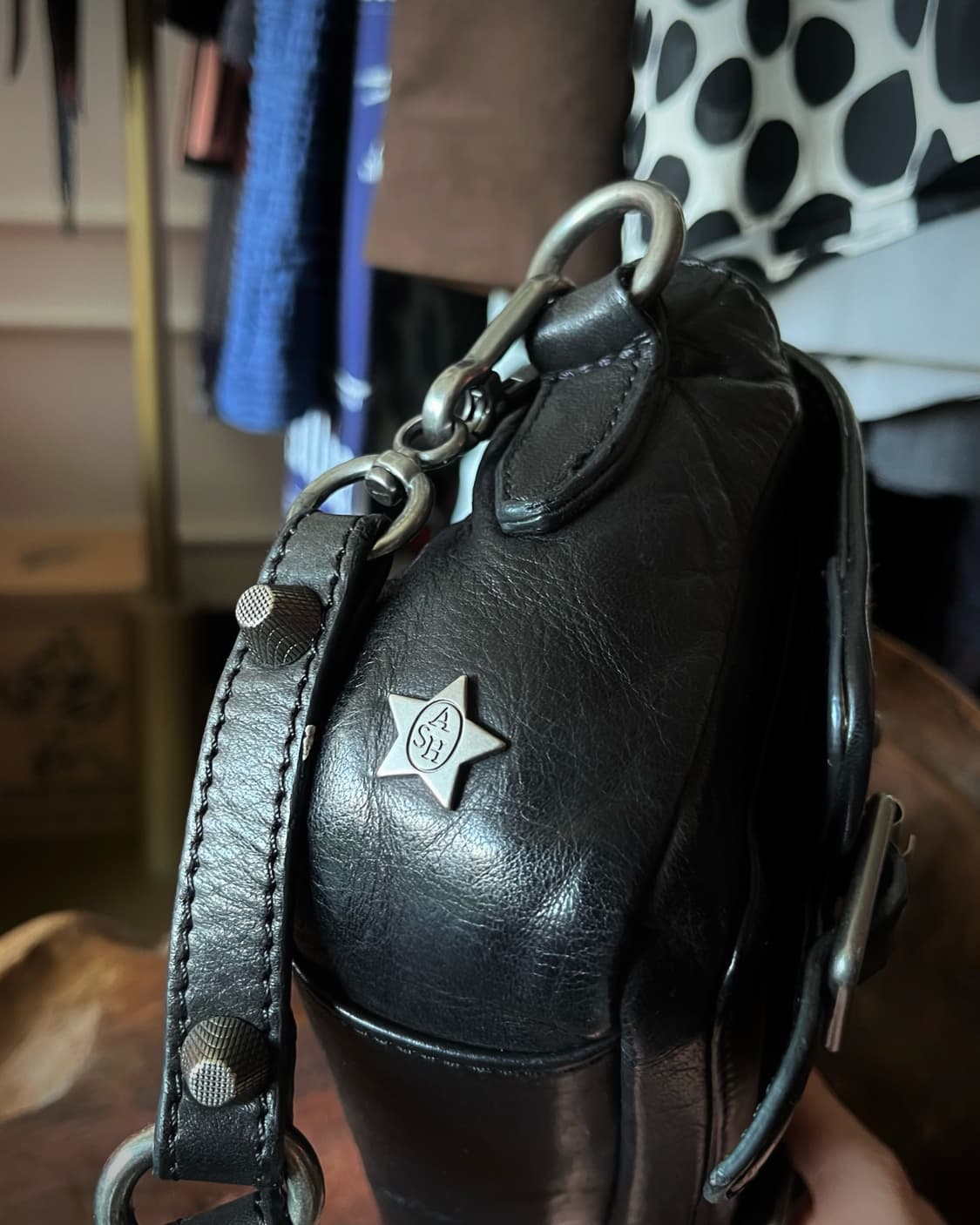 ASH Calf-Hair Trimming 2-Way Chain Bag 상품이미지6