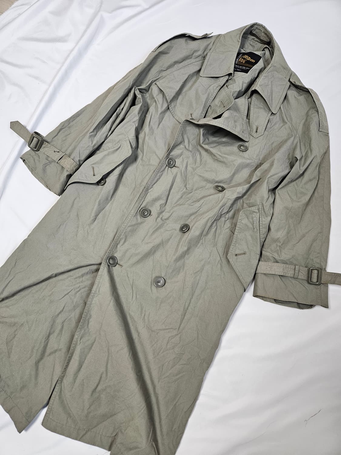 런던포그 더블 견장 롱 트렌치코트 빈티지 그레이 46 (M) 상품이미지3