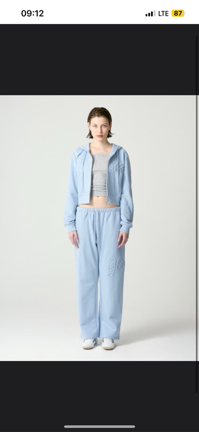 글로니 조던 집업/팬츠 셋업 베이비블루 s 상품이미지2