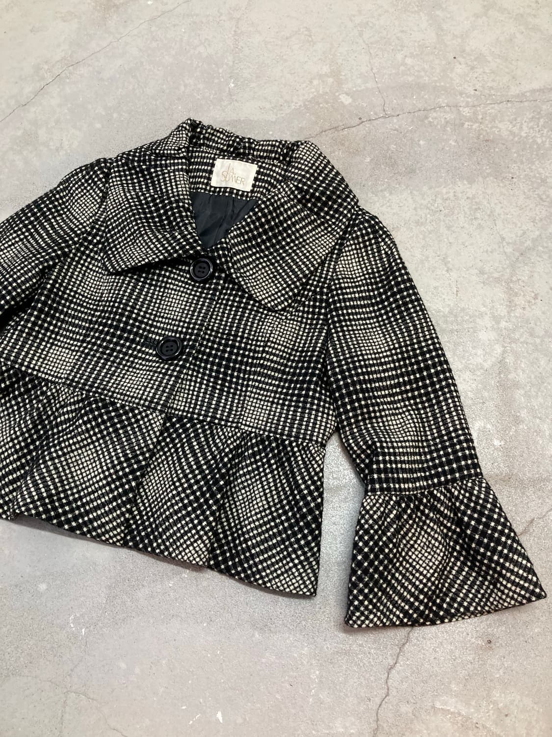 two-button pinterest-style check jacket 상품이미지3