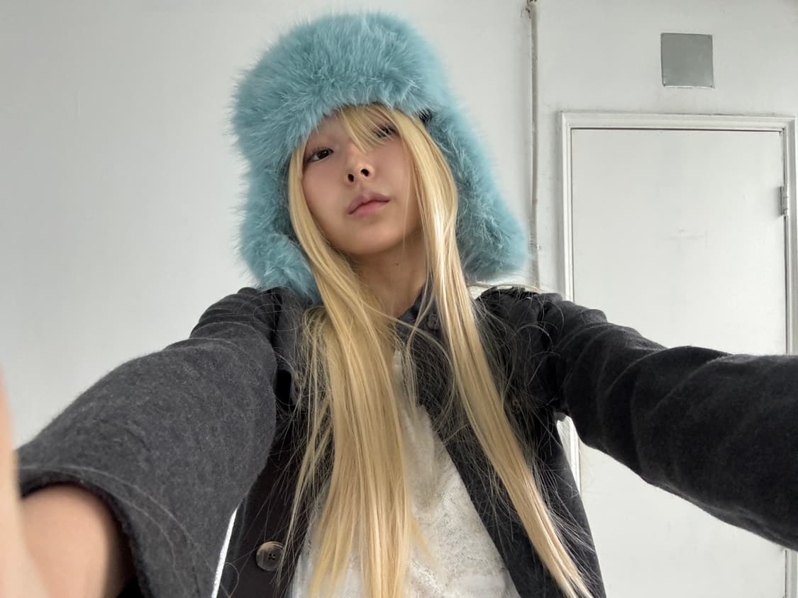 Jelly mint fur earflap beanie 상품이미지2