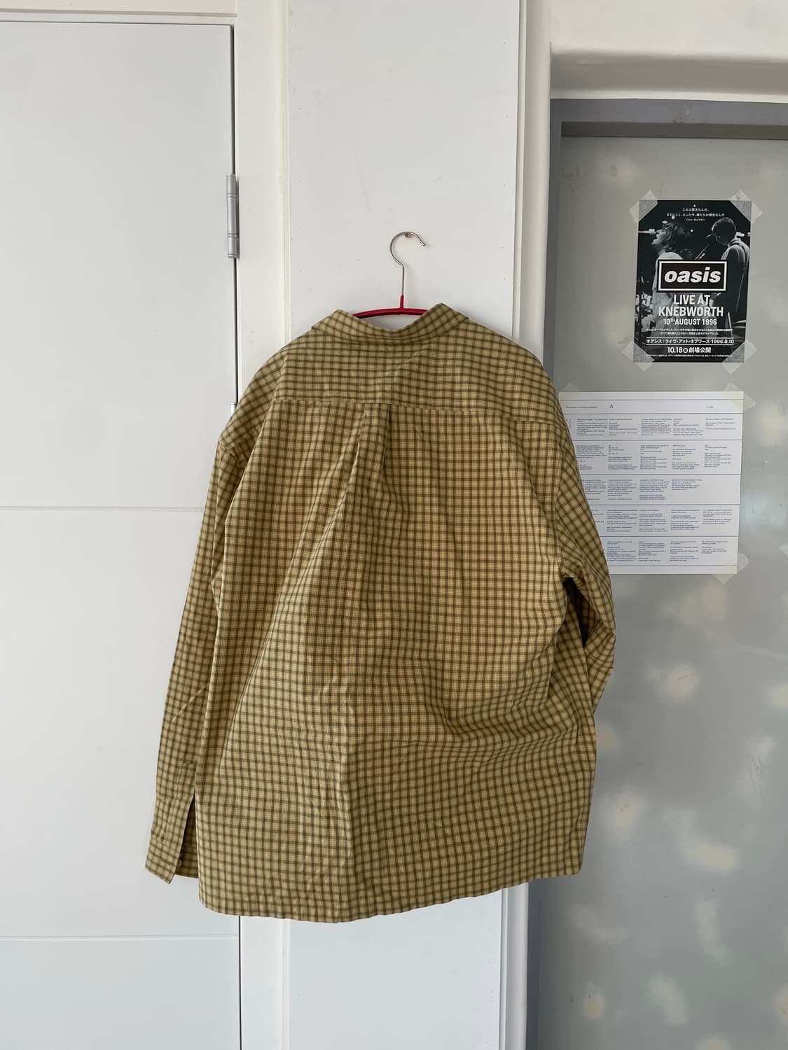 카키스 보더 체크 셔츠 상품이미지2