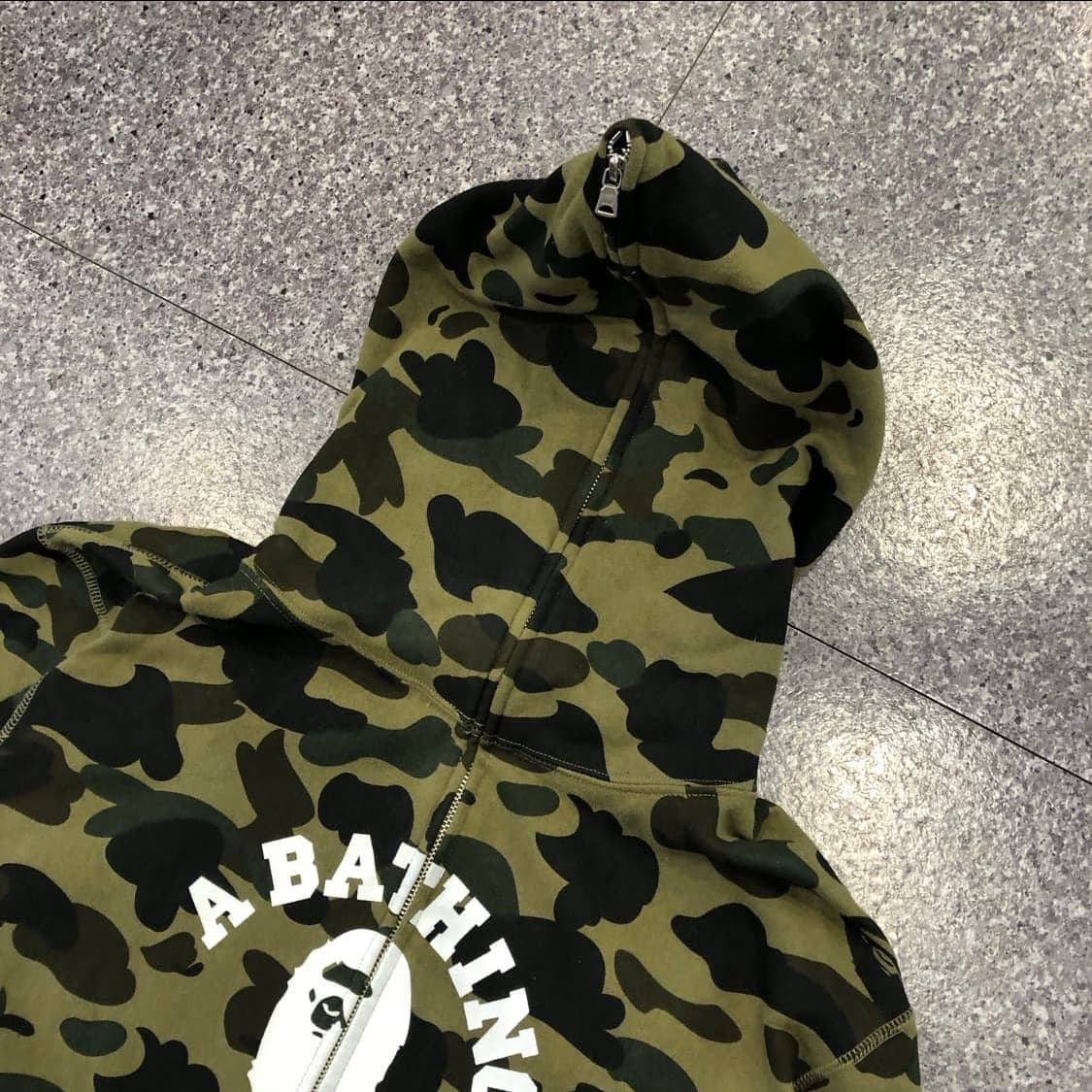 베이프 퍼스트카모 녹계 3xl 후드집업 상품이미지2