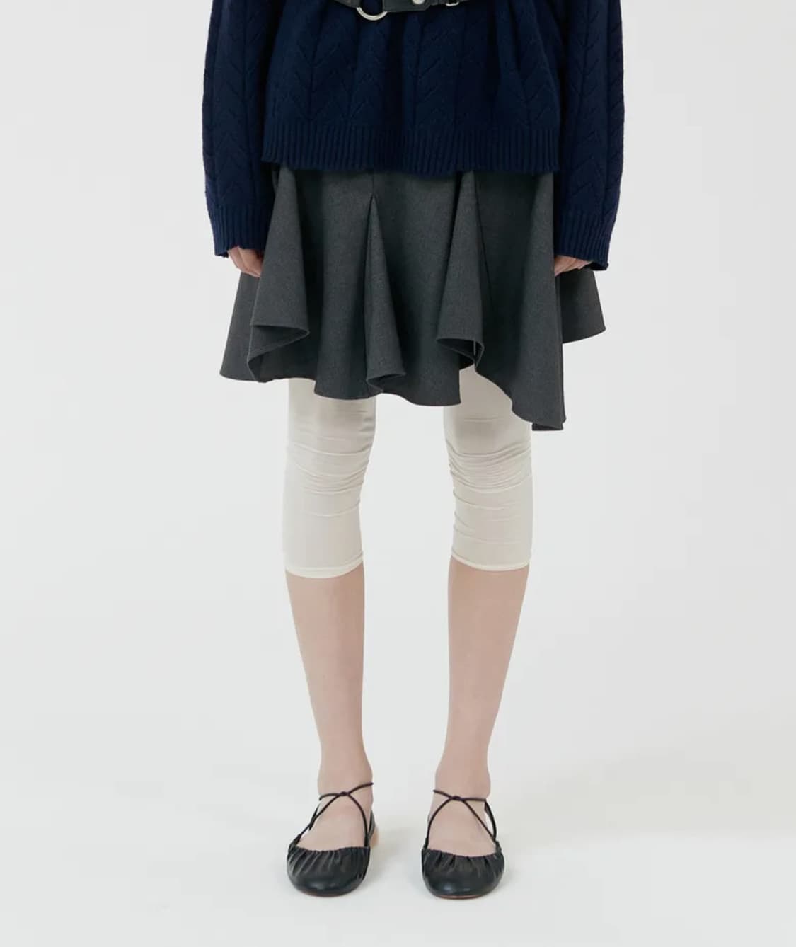 [gyeong] 경 드레이프 스커트 Draped Skirt 레이어드스커트 상품이미지1