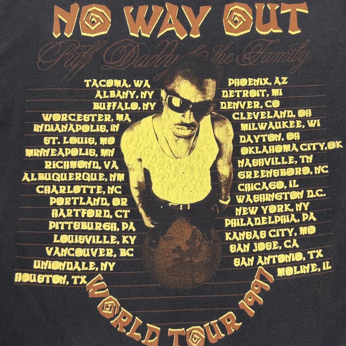 빈티지 90s 퍼프 대디 No Way Out 투어 티셔츠 상품이미지5