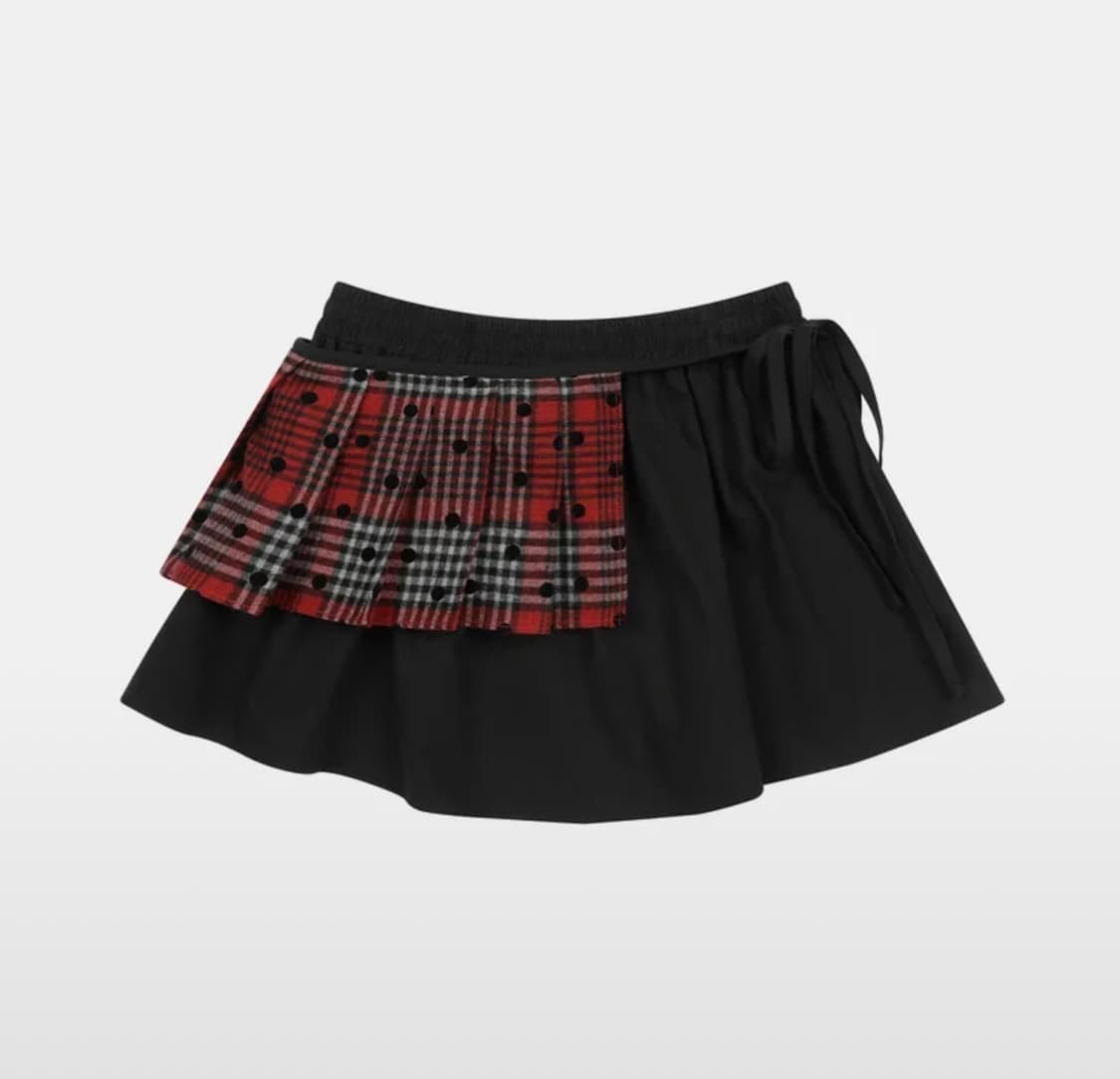 오헤시오 체크 투웨이 미니스커트 상품이미지1