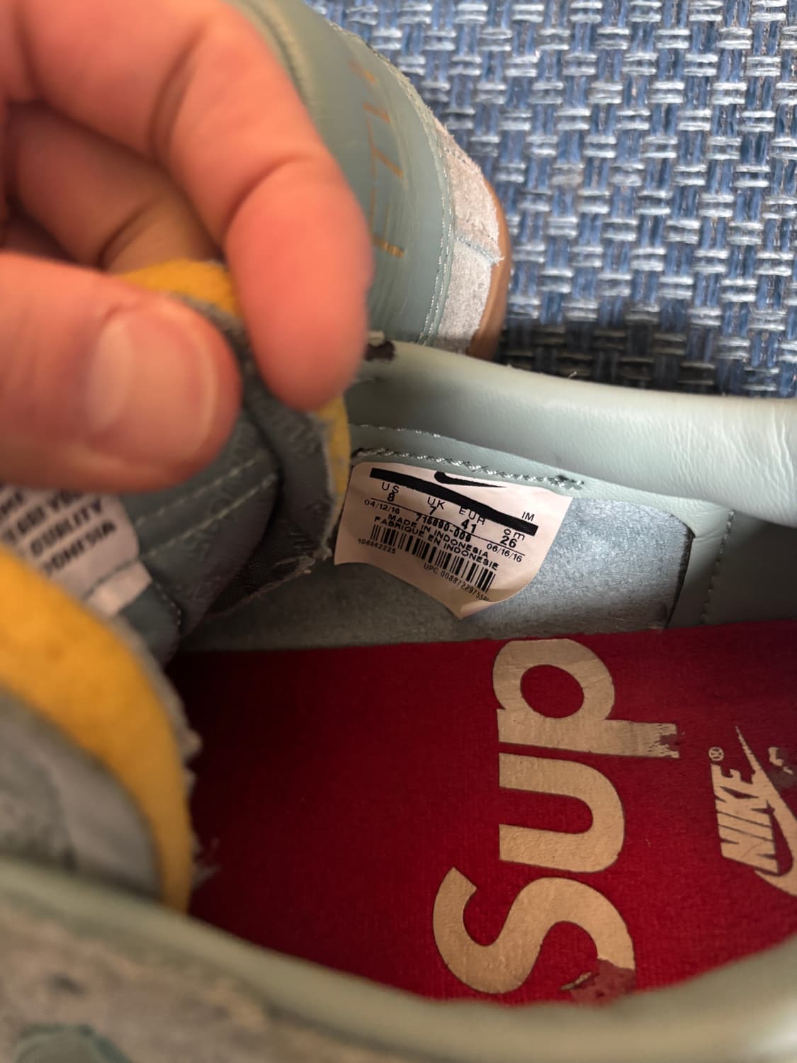 나이키 슈프림 sb 블레이저 민트 260  상품이미지5