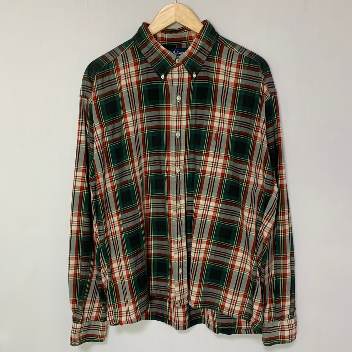 폴로 랄프로렌 체크 남방 긴팔 코튼 셔츠 XL 남녀공용 상품이미지2