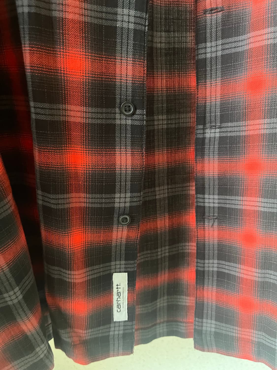 칼하트 WIP 체크 반필 셔츠 상품이미지4