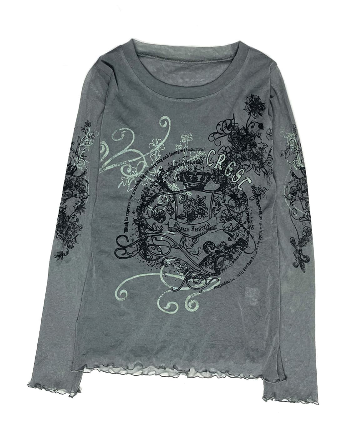 vintage 메쉬 그래픽 티셔츠  상품이미지1