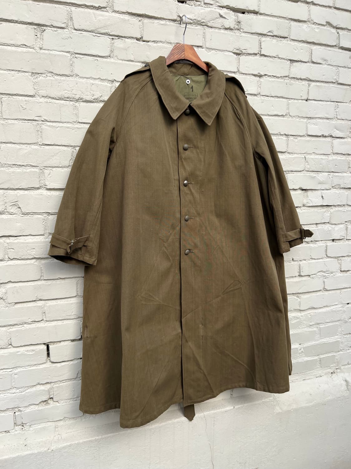 1940/50s FRENCH ARMY M35 밀리터히 모터사이클 코트 상품이미지1