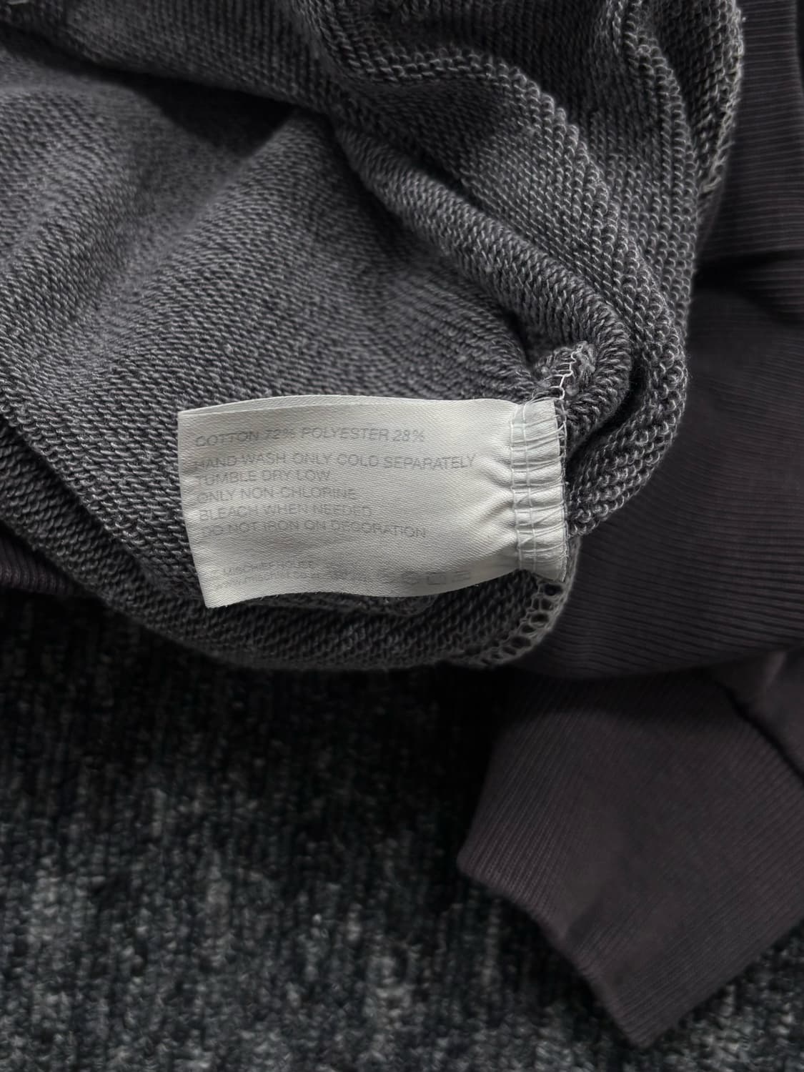 미스치프 워시드 차콜 후드티 상품이미지7