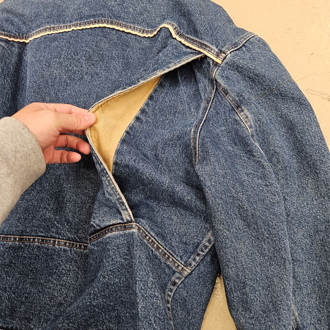 90's RIFLE 트러커자켓 청자켓 후리스 누빔 빈티지 웨스턴 XL 상품이미지7