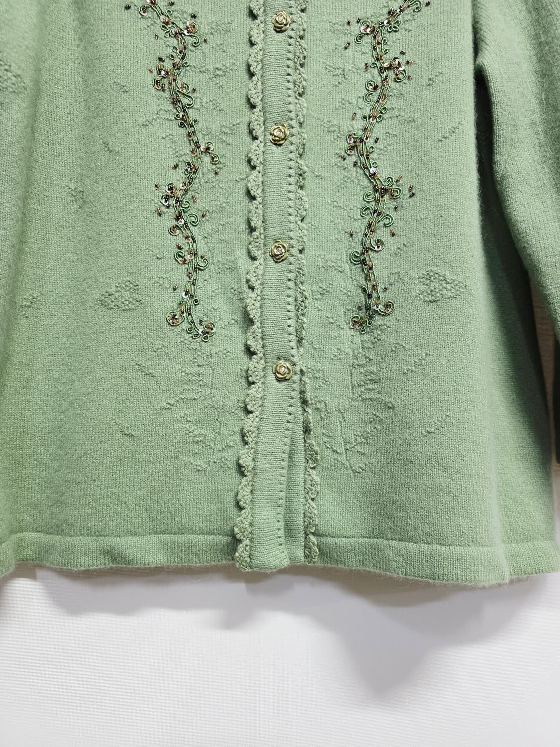 까르뜨니트 앙고라 비즈 장식 가디건 상품이미지3