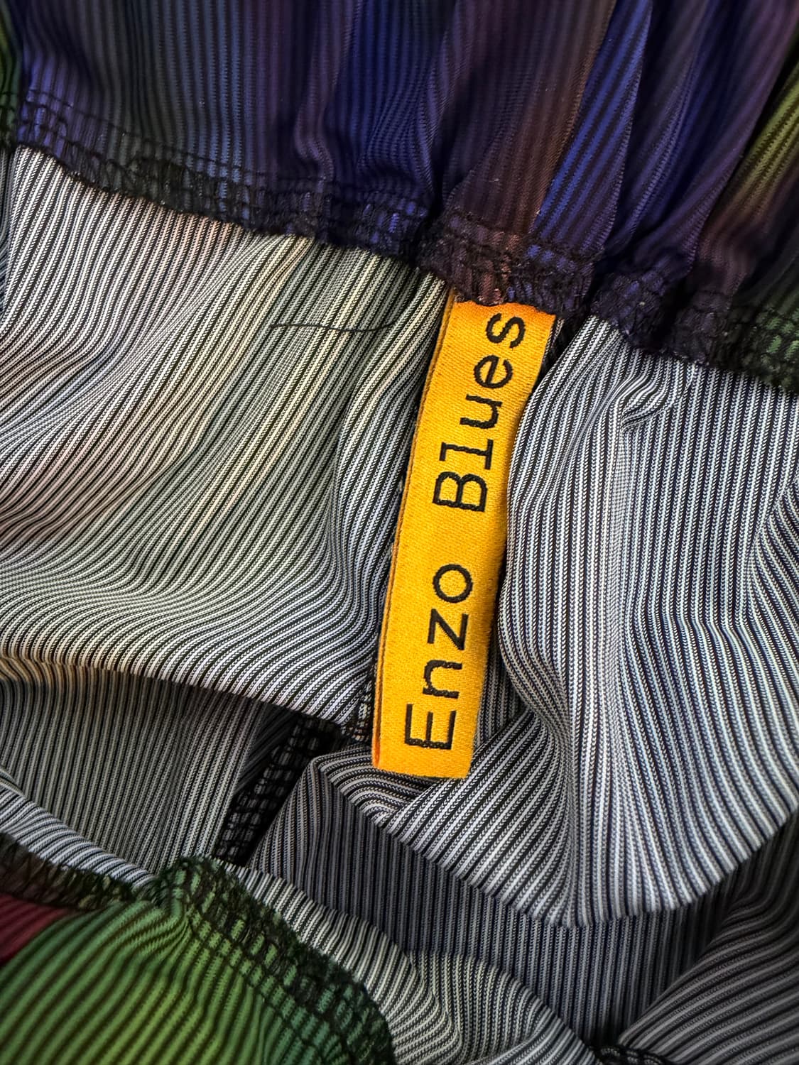 Enzo Blues 패턴 와이드 팬츠 L 상품이미지3