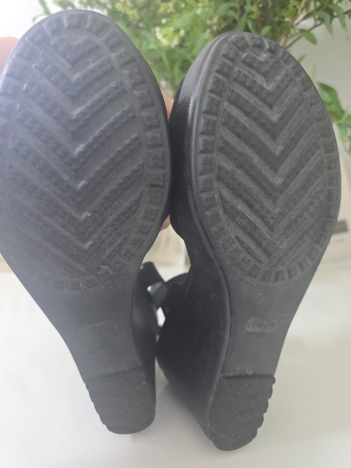 크록스 블랙 웨지 샌들 230 상품이미지8