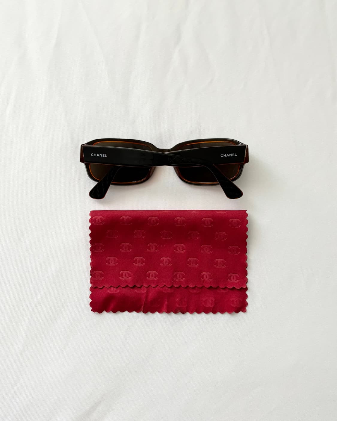 CHANEL 빈티지 샤넬 로고 마트라세 선글라스 다크브라운  상품이미지2