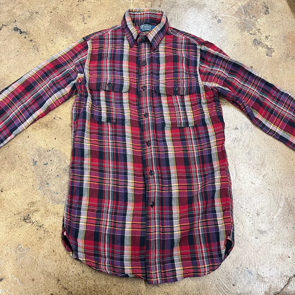 [정품/XS] 폴로 랄프로렌 체크 셔츠 긴팔 남방 b19 상품이미지3