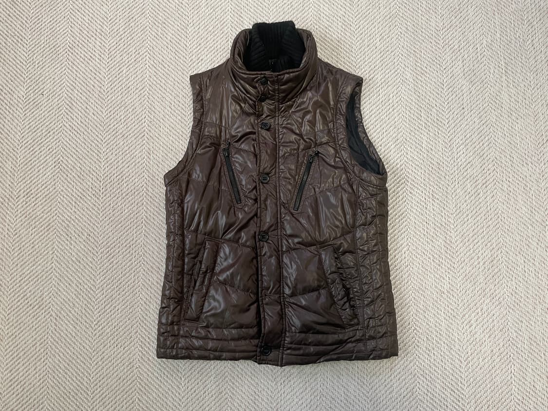 Hideway nicole  인서트 퀼팅 브라운 패딩 베스트 J03729 상품이미지1