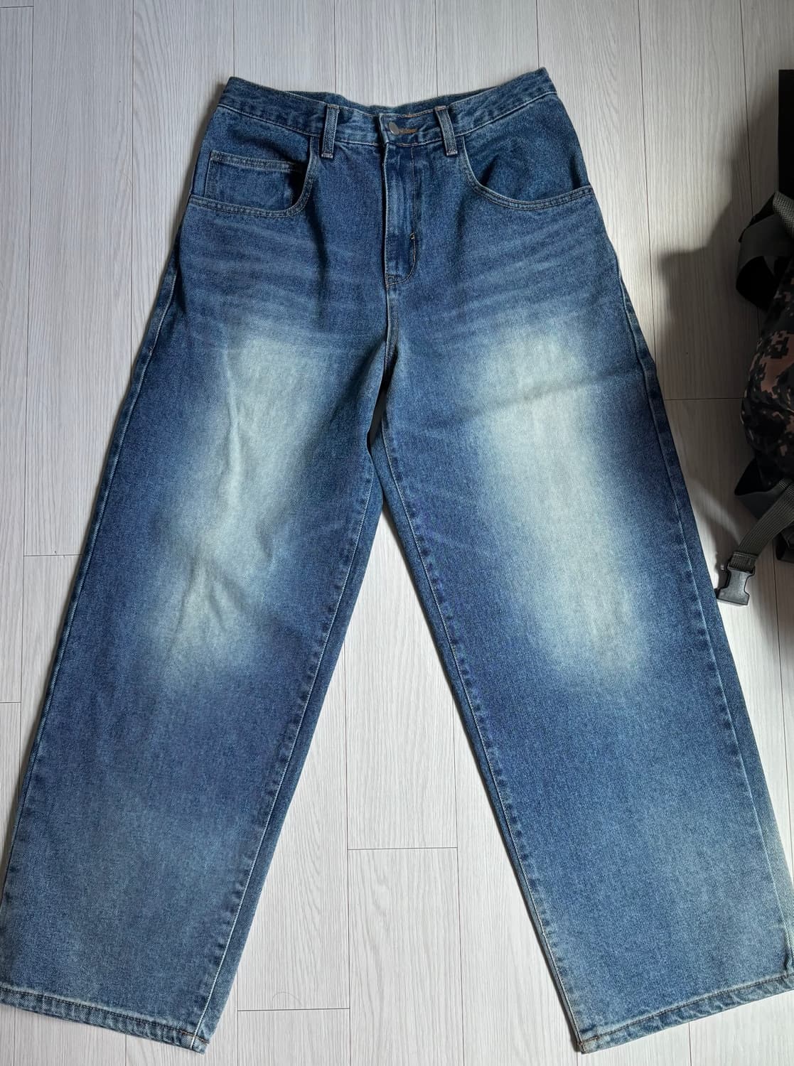 논플로어 스플래쉬 와이드 데님 상품이미지2