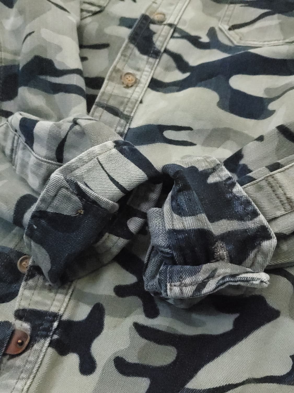 버커루 카모 밀리터리 셔츠 남방 m 상품이미지4