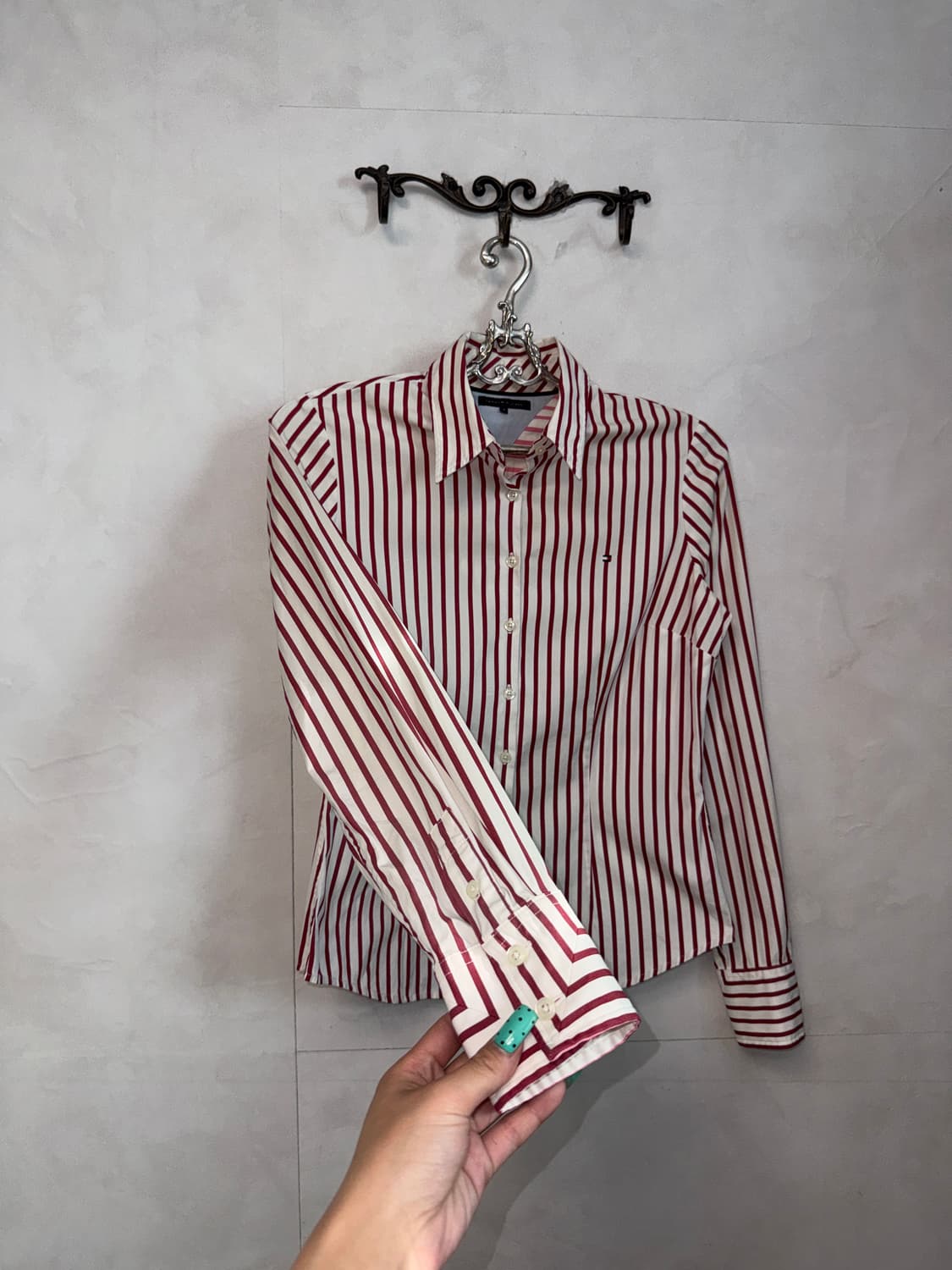 Tommy Hilfiger red stripe shirt 상품이미지3