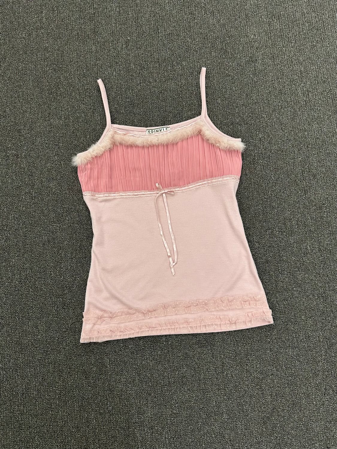 L)Spinkle 핑크 퍼리 나시 상품이미지1