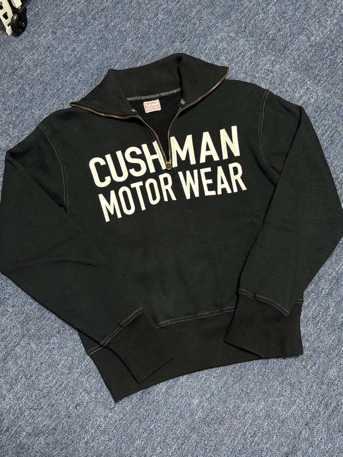 (M)쿠쉬맨 모터사이클 하프집업 풀오버 스웻셔츠 부코 리얼맥코이 상품이미지3