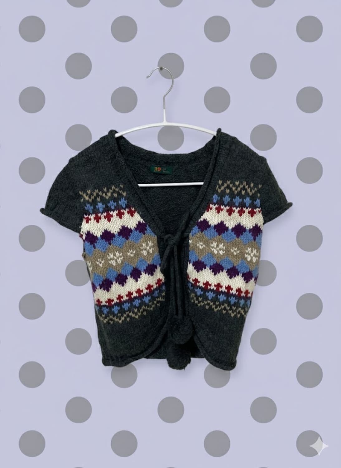 🦉노르딕 폼폼이 반팔 가디건🦉 상품이미지1