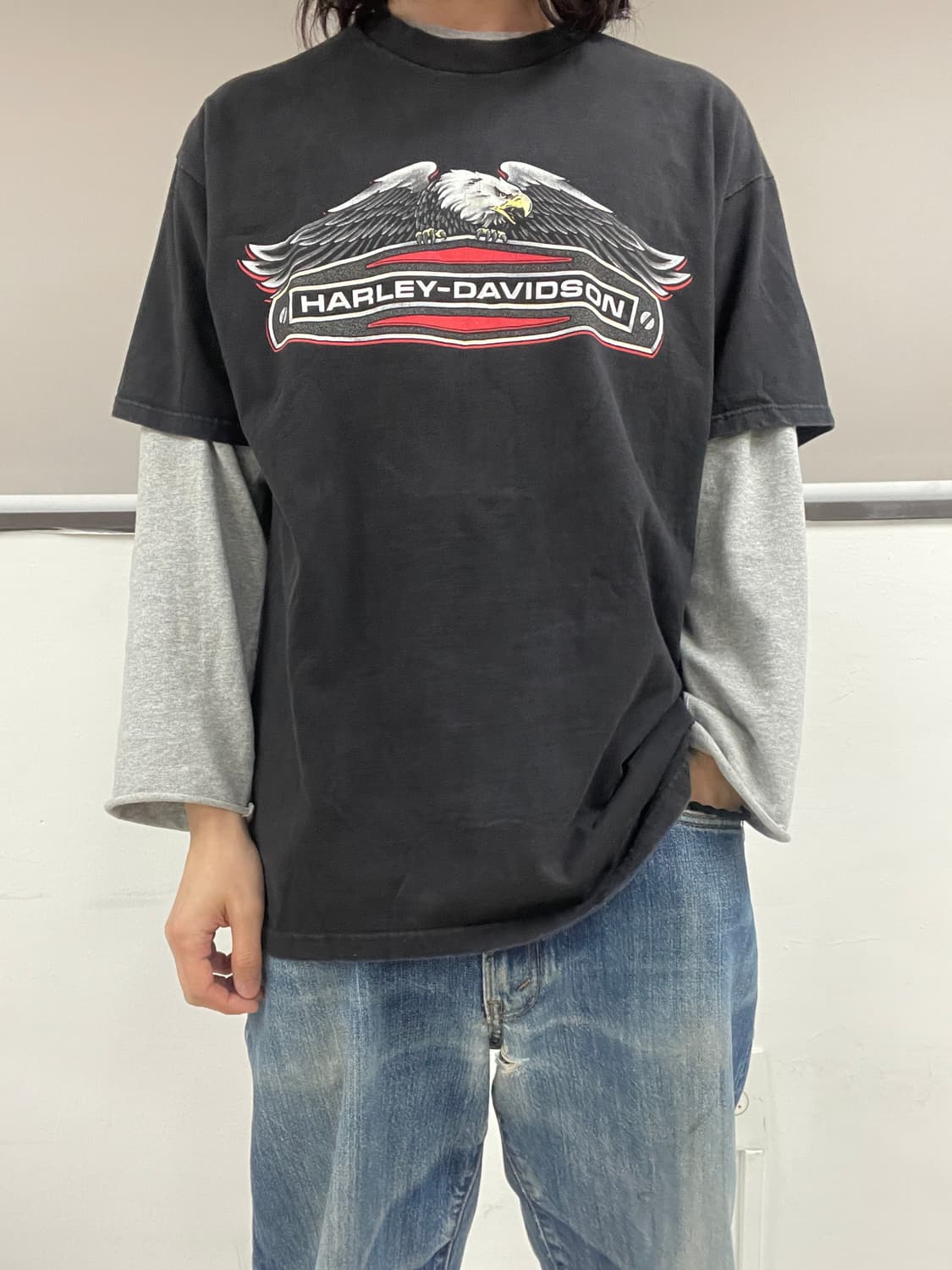 [XL] 90s made USA 할리데이비슨 숏 슬리브 반팔 티셔츠  상품이미지7