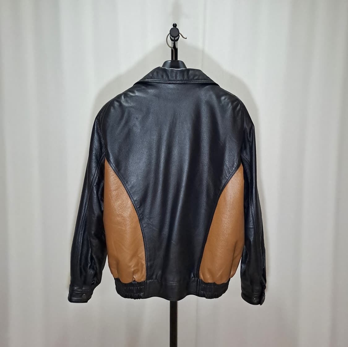 (택포) 리얼레더 투컬러 봄버 XL A992 상품이미지5