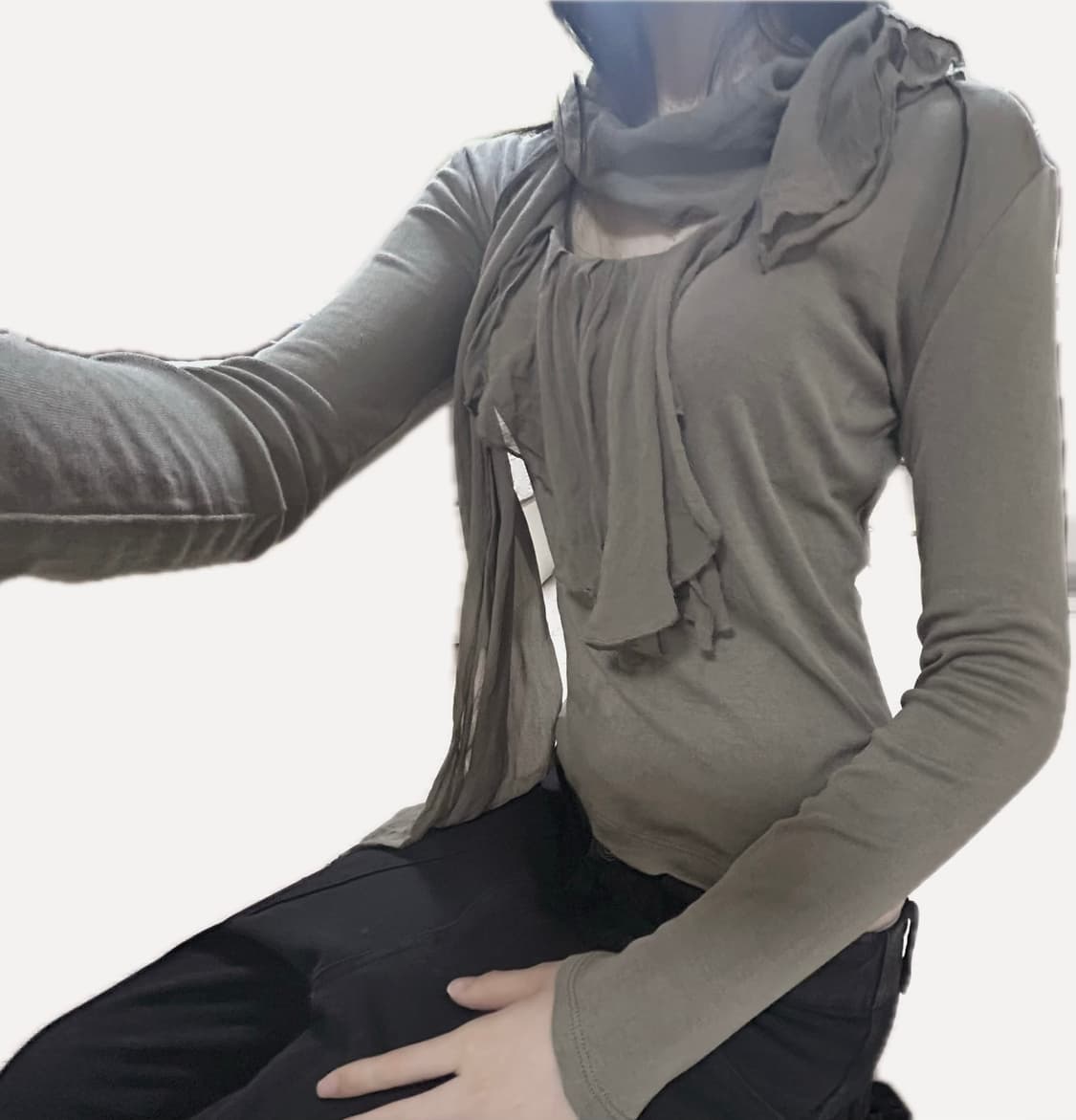 Dama Scarf-neck long sleeve 상품이미지6