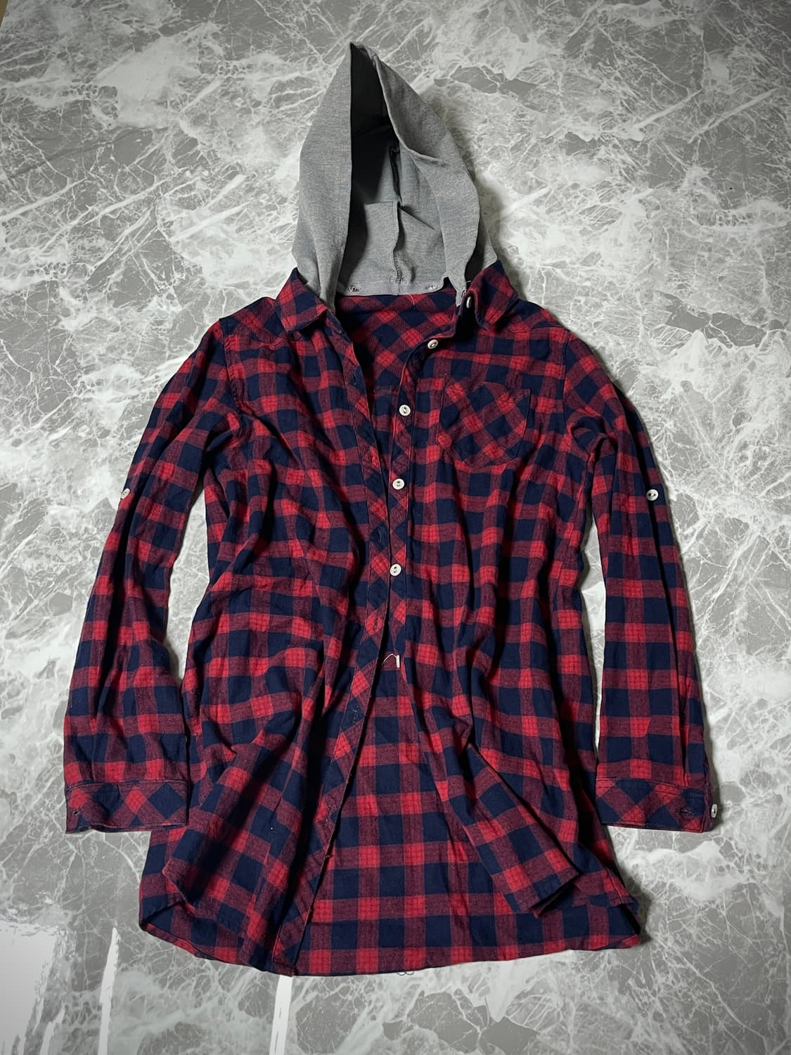 (Unknown)00's check hoody shirts 상품이미지1