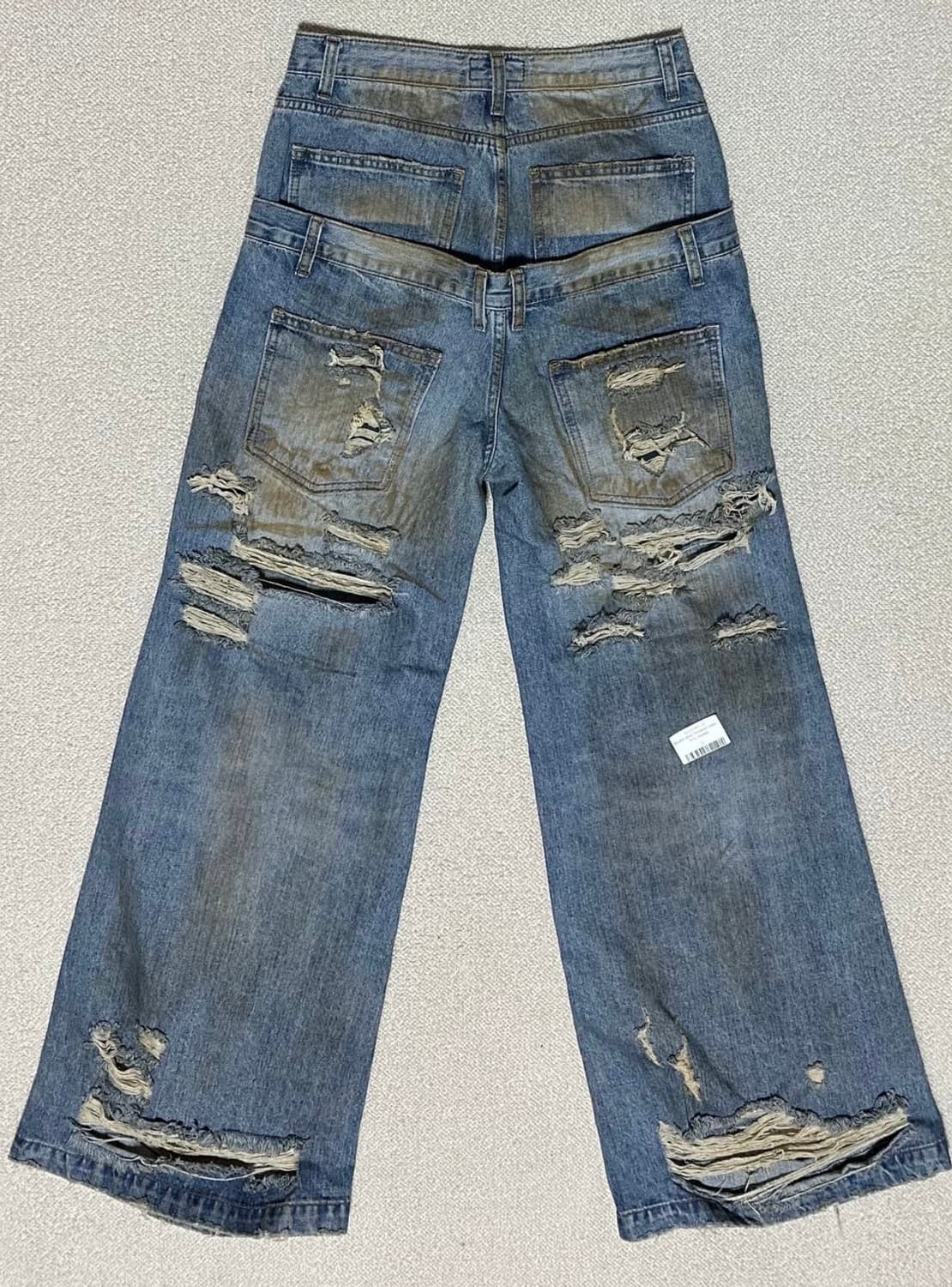 선데이오프클럽 데미지 웨이스트 디스트레스드 팬츠 상품이미지4