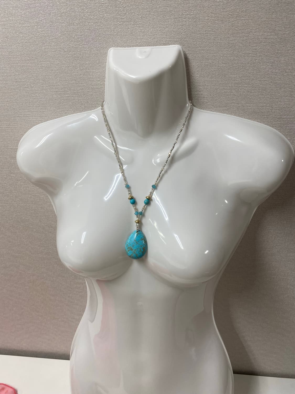 터키석 물방울 목걸이 일본 빈티지 y2k 상품이미지7