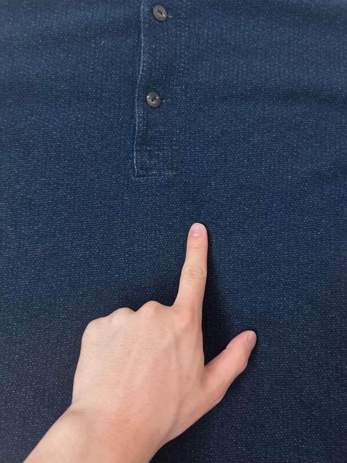 RRL 인디고 와플 헨리넥 반팔 XL 상품이미지4