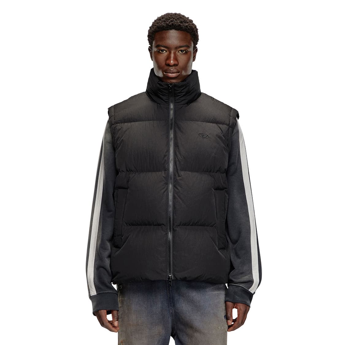 [새상품][48] 디젤 라빌 패딩 베스트 블랙 상품이미지4
