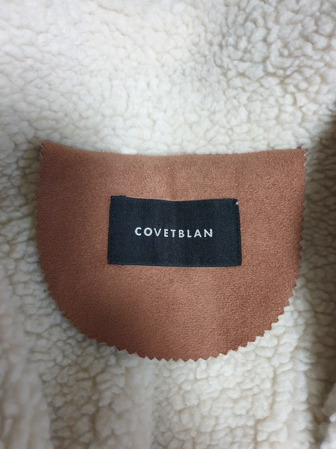 코벳블랑 숄카라 아웃포켓 무스탕 브라운 (F) 상품이미지5