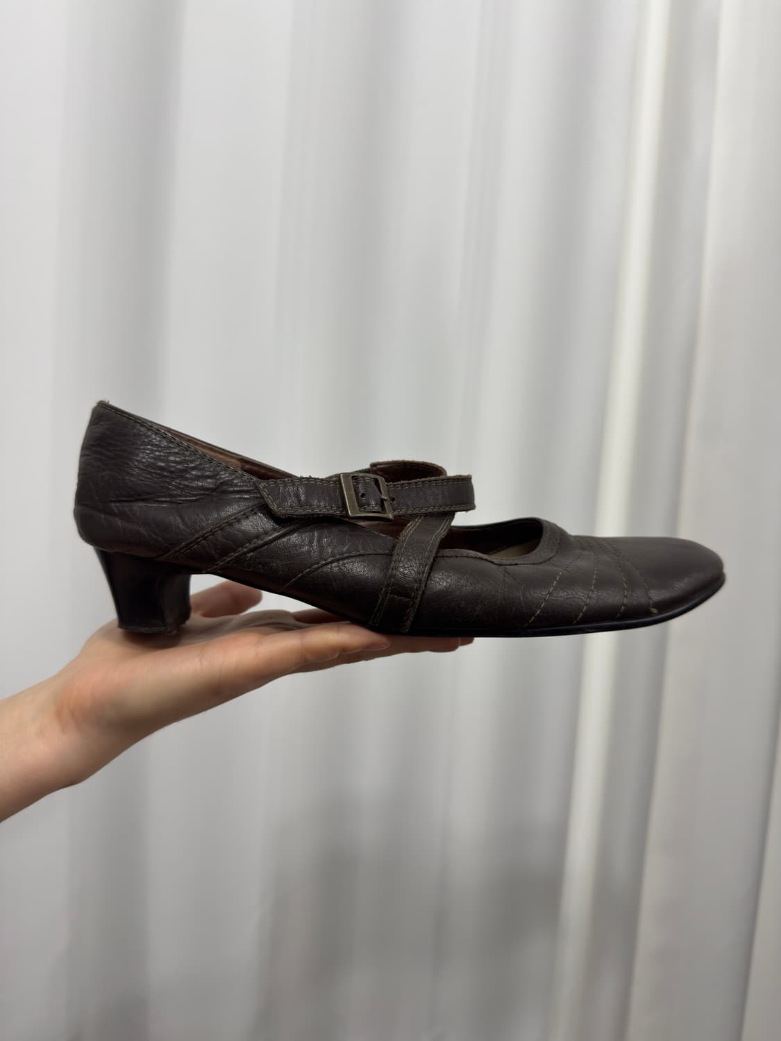 crack brown leather maryjane 상품이미지4