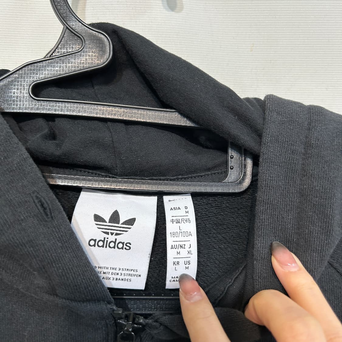 아디다스 남성 기모 후드 반집업 티셔츠 100  상품이미지2