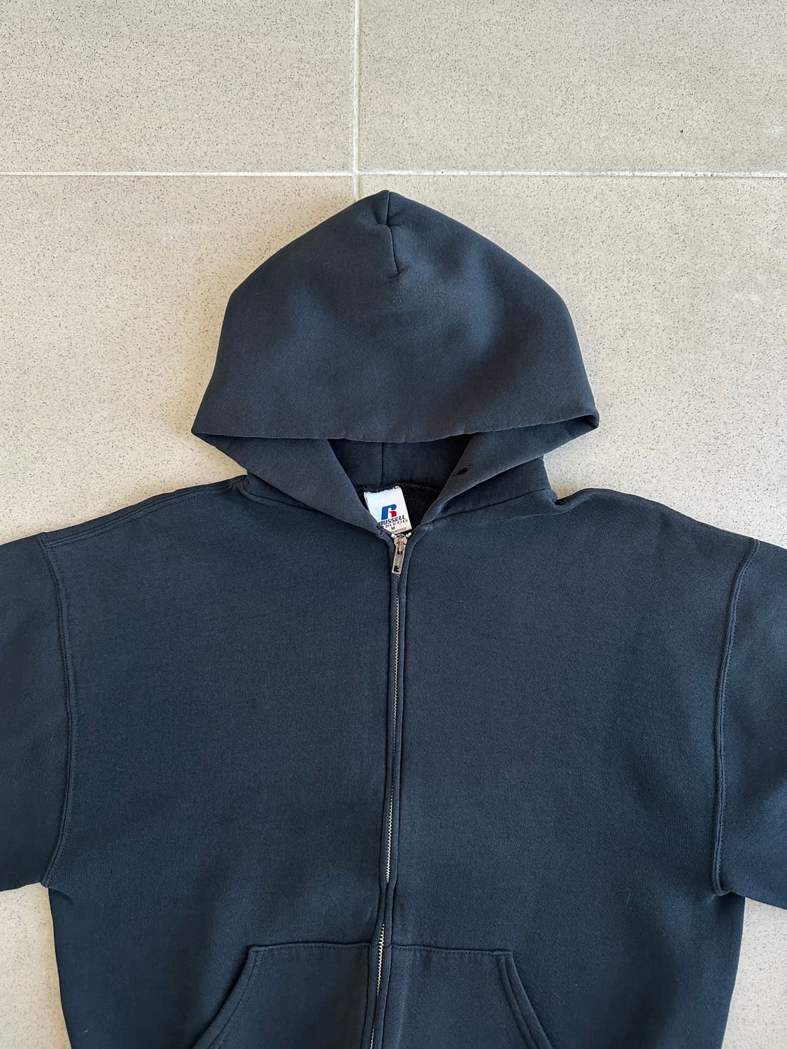 00s 빈티지 러셀 후드집업 블랙 M 상품이미지4
