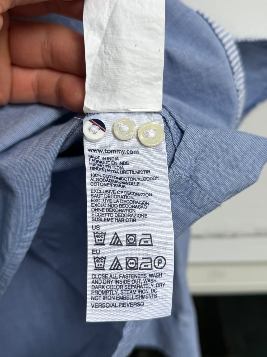 Tommy Hilfiger 블루 스트라이프 셔츠 우먼 M 상품이미지5