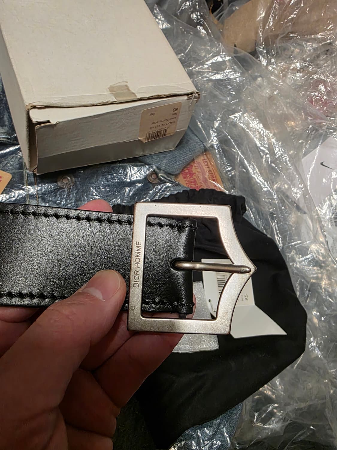 디올옴므 d벨트 블랙 85사이즈 상품이미지2