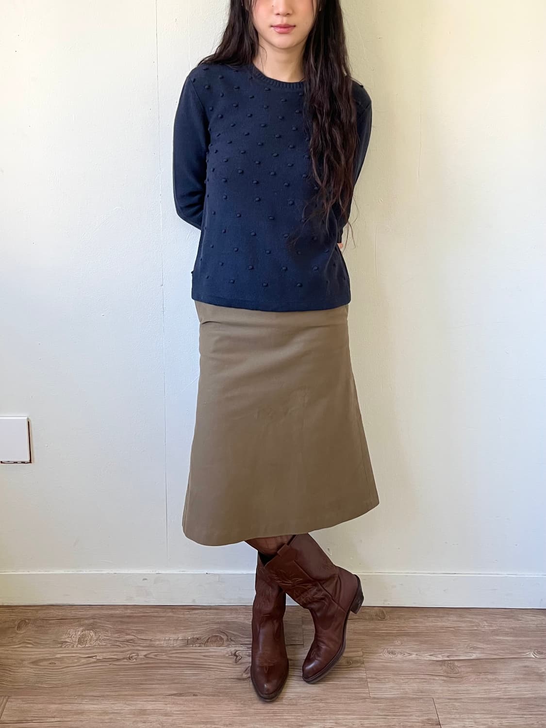 Margaret Howell 캔버스 코튼 스커트 상품이미지5