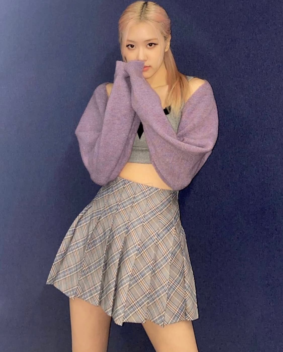 큐리티 플리츠 미니 스커트 (로제 착용) 상품이미지1